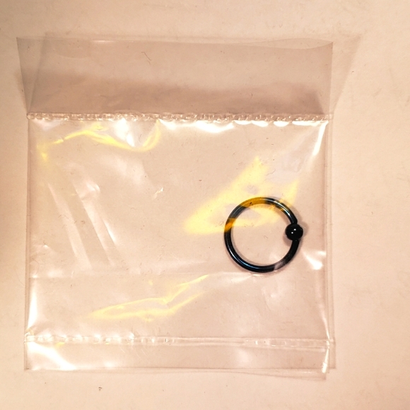 NWOT, 16g, Dark Blue, Unisex, BCR Ball Captive Hoop Earring - Picture 4 of 4